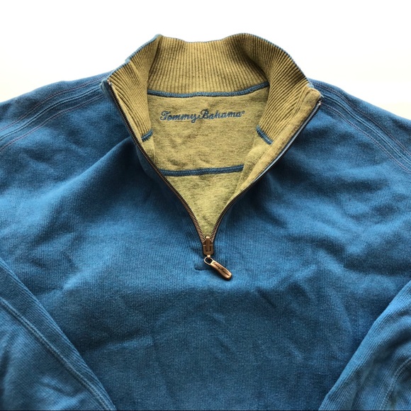 Tommy Bahama Reversible Quarter Zip Sweater - Picture 5 of 7